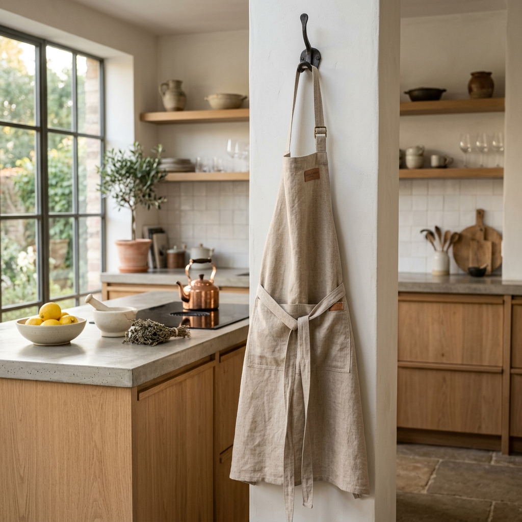 Linen Crossback Apron