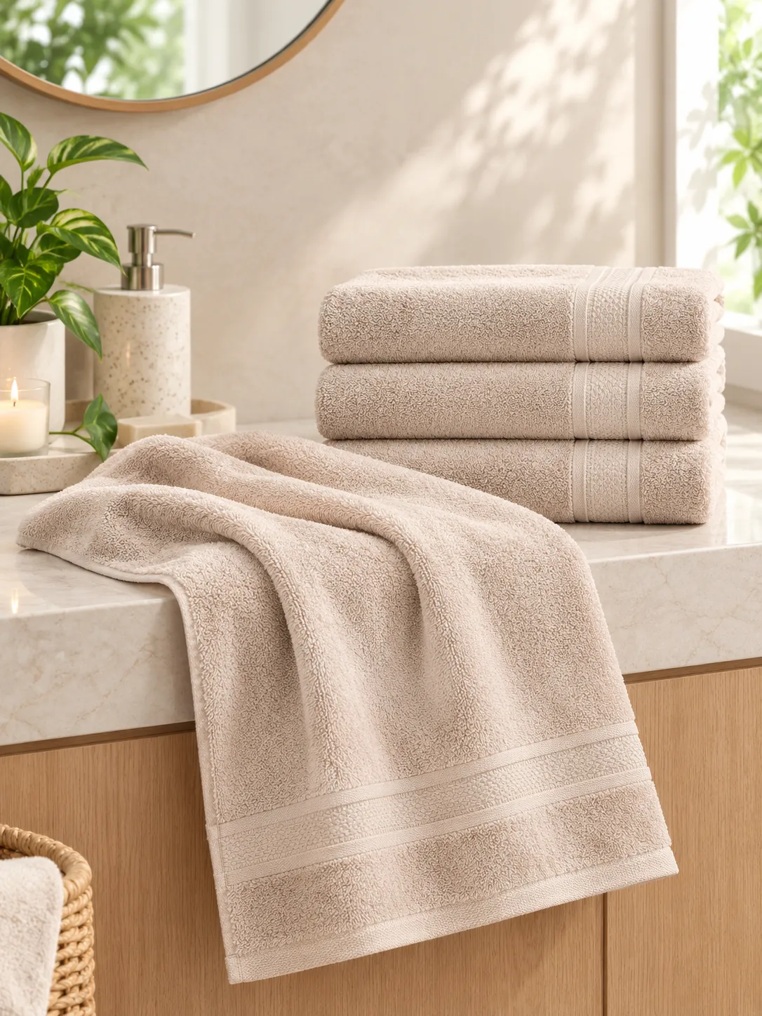 Terry Hand Towel - #D7C4B7