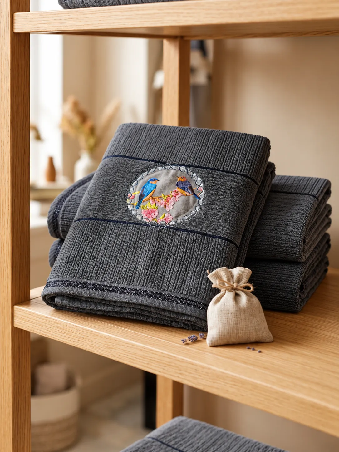 Heritage Bird Terry Bath Towel - Thumbnail 4